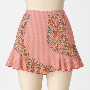 Alannah Hill Patchwork Floral Ruffle Mini Skirt 12 L Coquette Romantic Fairy Y2K